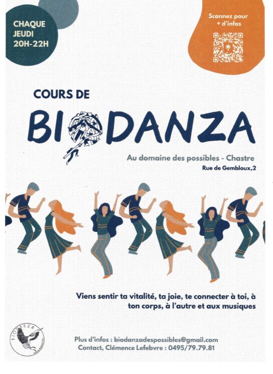 Lees meer over het artikel ➔ <center><b>Chastre</b><br />Biodanza hebdomadaire<br />Biodanza des Possibles</center>